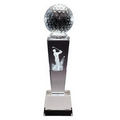 8.75" Crystal M. Golf Award